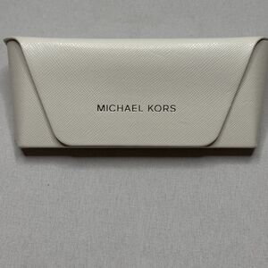 Michael Kors White Sunglasses Case Faux Leather with Cloth